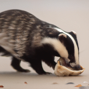 Badger on the beach
